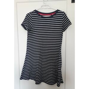 ​Padini Authentics Navy Blue White Nautical Striped T-Shirt Dress, Medium